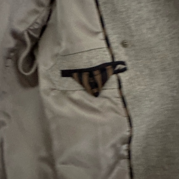 J. Crew Majesty Double Breasted Stadium Cloth Pea Coat Light Gray Size 14T - Picture 4 of 7